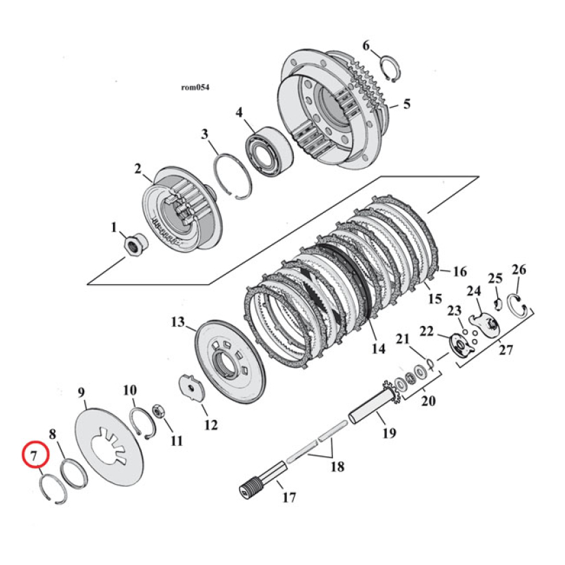 LUKITUSSOKKA, KYTKIN ( ULOMPI / ISOMPI ) -(OEM 37908-90)  RETAINING RING, CLUTCH 590229