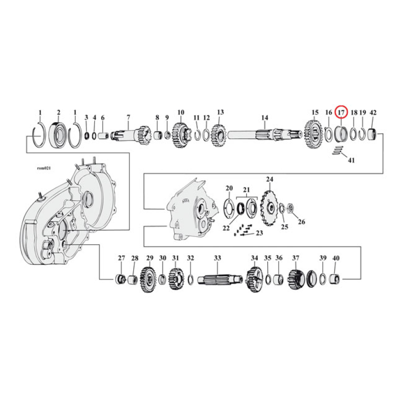 BEARING RACE, TRANSMISSION MAINSHAFT. +.002" OVERSIZE REPLACEMENT FOR 590249