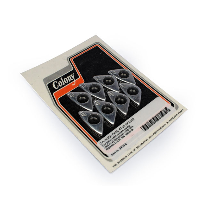 COLONY, CYLINDER BASE STUD SPACERS SET. ZINC ZINC PLATED STEEL. REPROD 590287