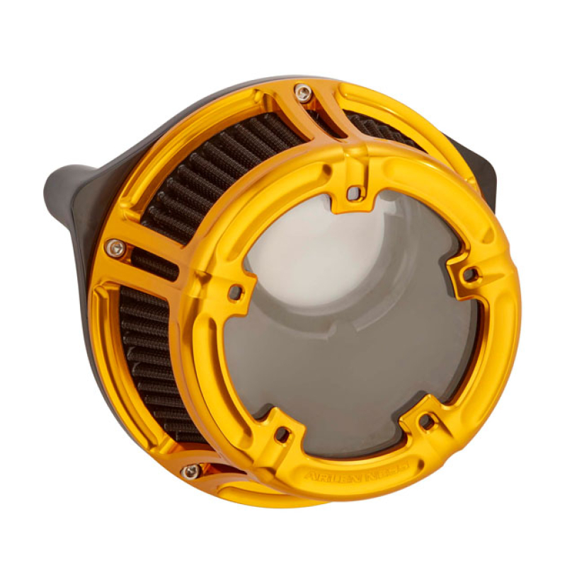 ARLEN NESS, METHOD AIR CLEANER KIT. GOLD GOLD ANODIZED. FORGED BILLET 590448