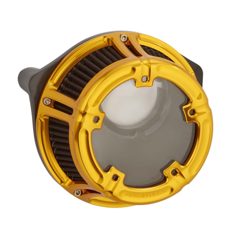 ARLEN NESS, METHOD AIR CLEANER KIT. GOLD GOLD ANODIZED. FORGED BILLET 590449