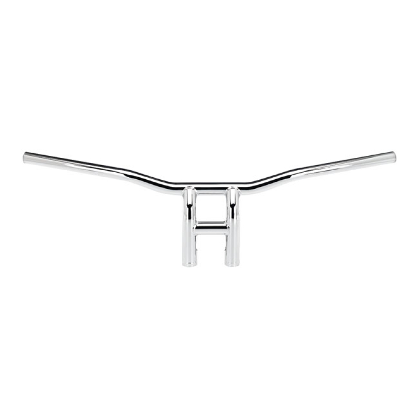 BILTWELL TYSON XL PULLBACK HANDLEBAR 8" CHROME SLOTTED THIS APPROVED H 590796