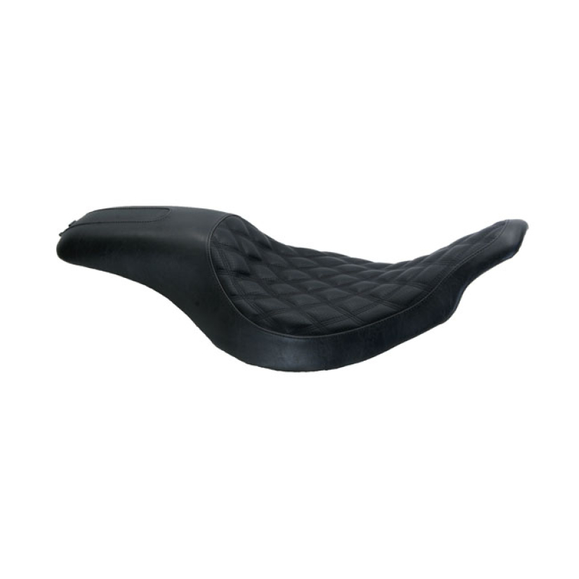 ROLAND SANDS DESIGN, 2-UP BOSS SEAT. BLACK TRIPLE DIAMOND STITCHED DES 591028