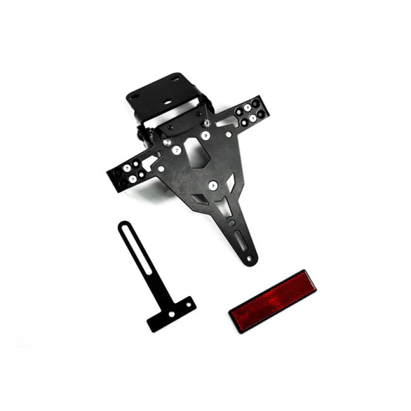 ZIEGER, UNDER FENDER LICENSE PLATE BRACKET KIT. PRO3 BLACK POWDER COAT 593233