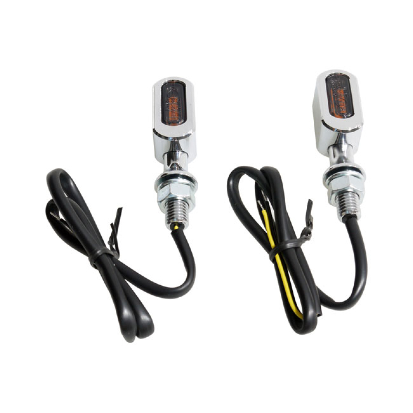FASTLINE, LED TURN SIGNAL SET. CHROME, SMOKE LENS MINI TURN SIGNALS WI 597578