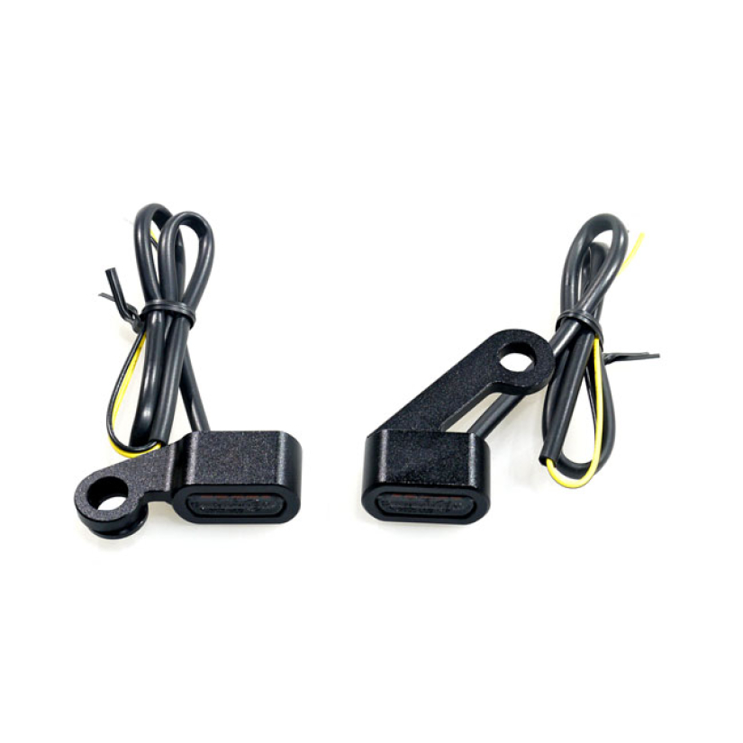 FASTLINE, BELOW BAR LED TURN SIGNAL SET. BLACK, SMOKE LENS 597592