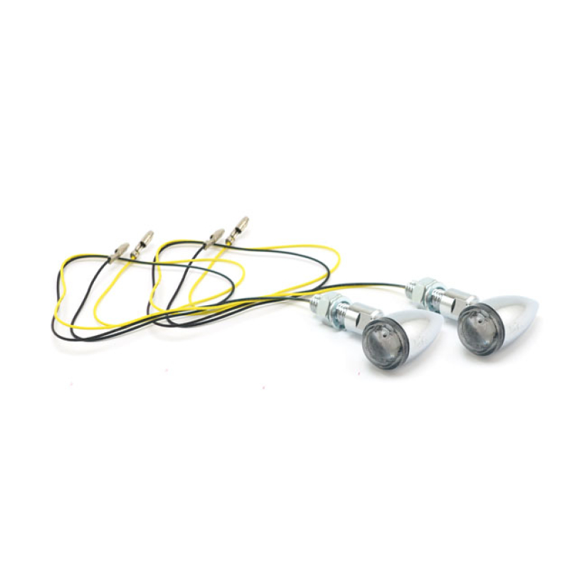 PB2 LED TURN SIGNALS CHROME, SMOKE LENS 597956