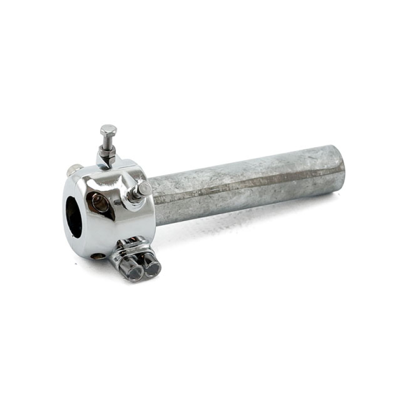 UNIVERSAL METAL THROTTLE GRIP 7/8"/22MM HANDLEBARS, CHROME CHROME. DUA 598971