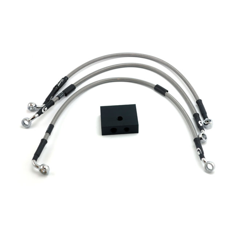 GOODRIDGE BRAKE LINE FRONT, STAINLESS CLEAR COATED STAINLESS CLEARCOAT 599147