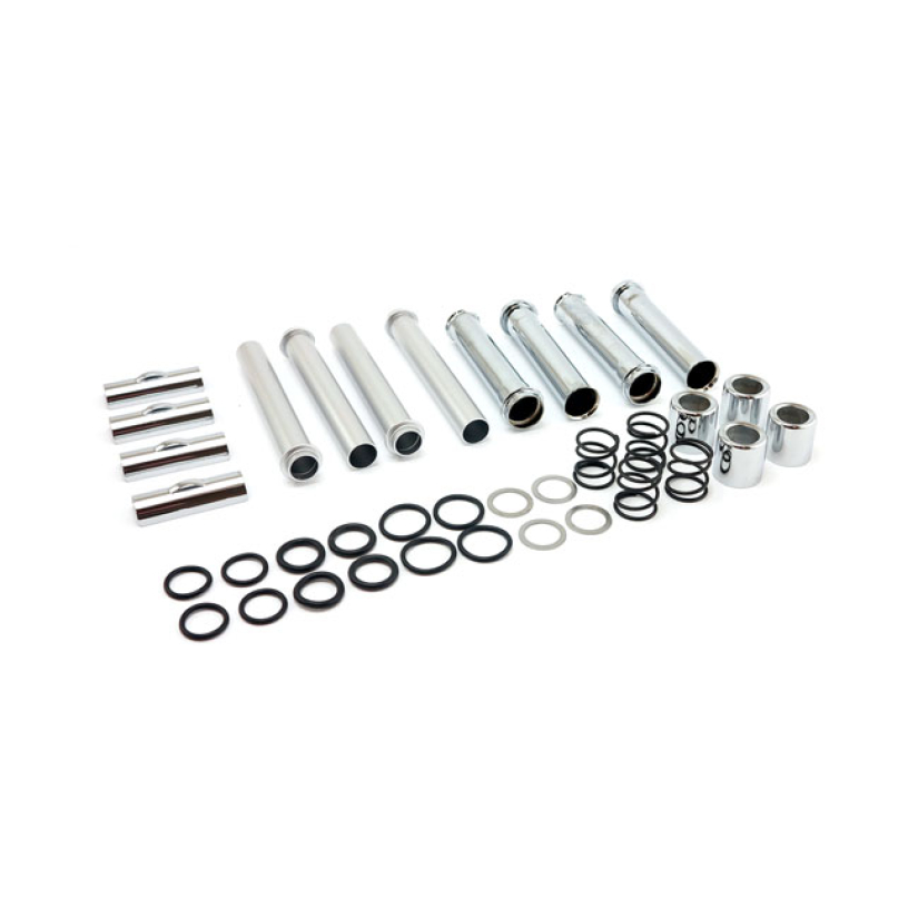 TYÖNTÖTANKOJEN SUOJAPUTKISARJA M8 KROMI - PUSHROD COVER KIT. CHROME COMPLETE OEM STYLE  599185