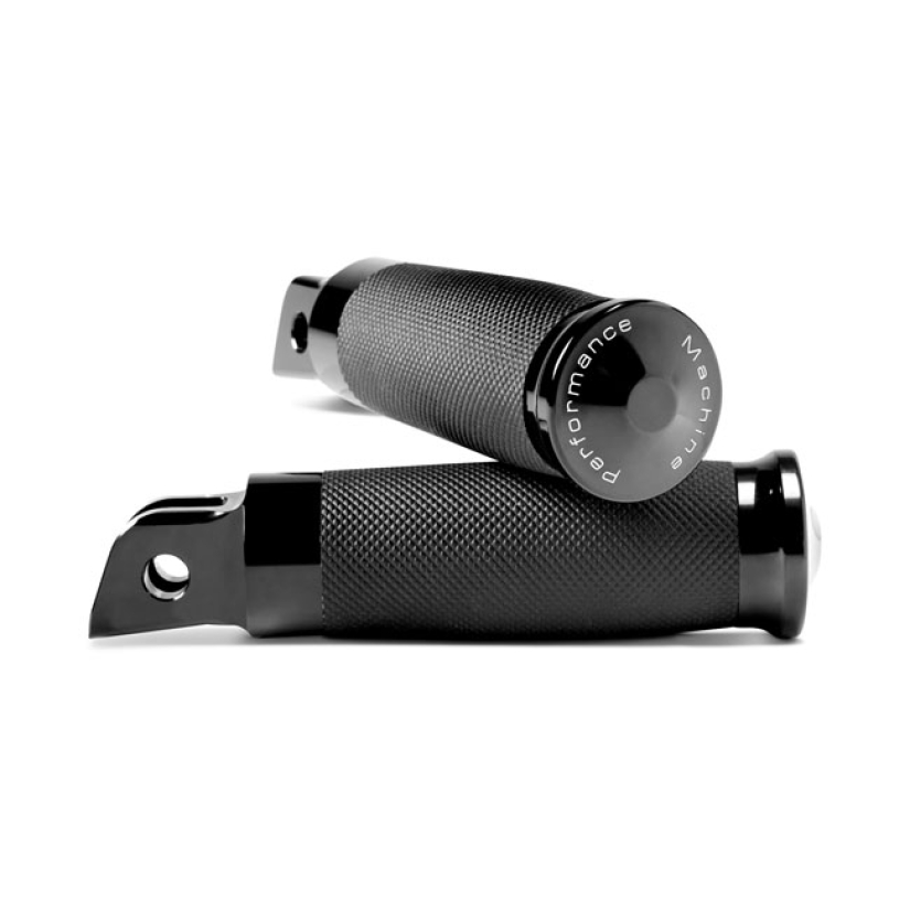 PERFORMANCE MACHINE, CONTOUR RIDER FOOTPEGS. BLACK BLACK ANODIZED FINI 599209