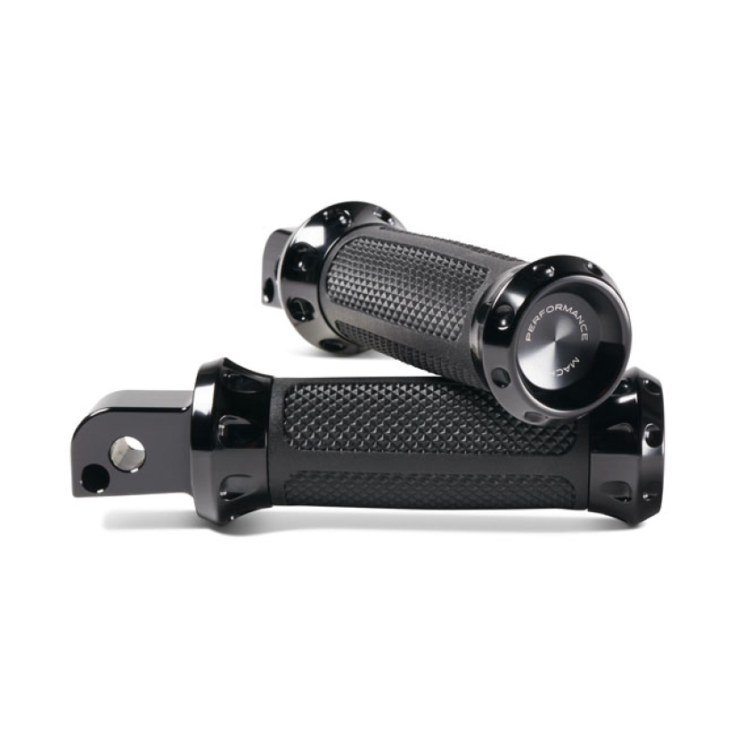 PERFORMANCE MACHINE, OVERDRIVE PASSENGER FOOT PEGS. BLACK 599219