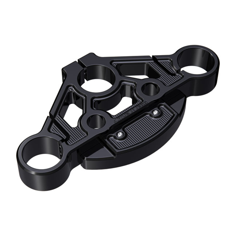 ARLEN NESS, METHOD TOP TRIPLE TREE. ALL BLACK ALL BLACK ANODIZED FINIS 599449