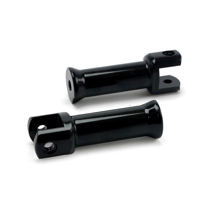 M8 SOFTAIL PASSENGER FOOTPEG MOUNTS, BLACK RIGID MOUNT. USED WHEN INST 599665
