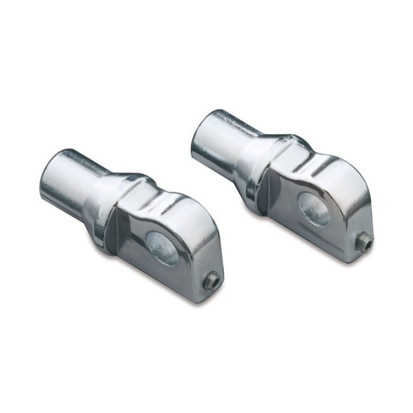 KURYAKYN, TAPERED FOOTPEG ADAPTER CHROME CHROME; FRONT/REAR; ADJUSTABL 8080892