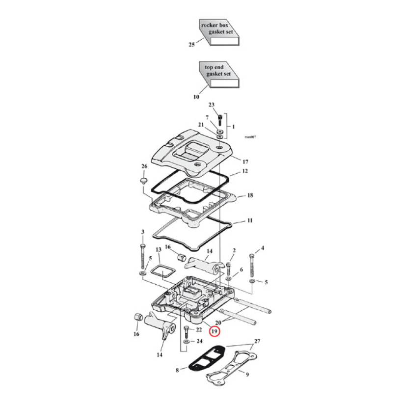 ROCKER COVER, LOWER. CHROME 900239