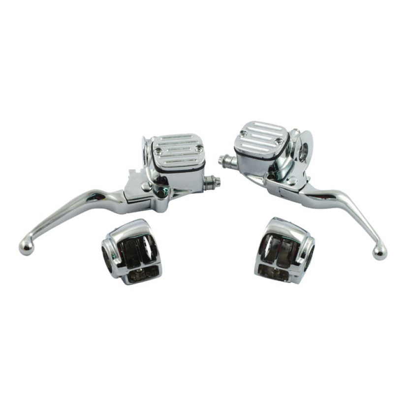 CHROME H/BAR CONTROL KIT, 9/16 INCH BORE 900554
