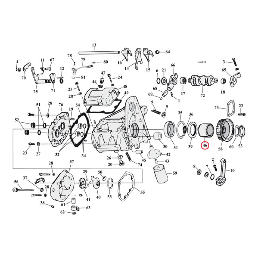 JIMS SPACER, TRANSMISSION SPROCKET FOR 5-SPEED MODELS. OEM REPLACEMENT 900559