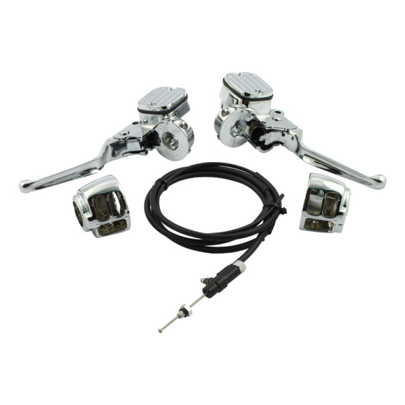 HANDLEBAR CONTROL HYDR. CLUTCH CONVERSION KIT. CHROME CHROME. INCL. BR 900566