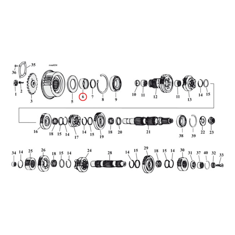 JIMS, SPACER TRANSM. PULLEY 900603