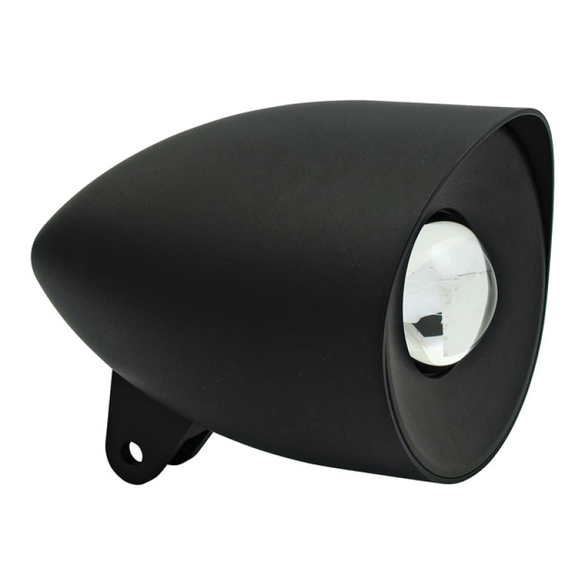 SMOOTHIE 4-1/2" FISH EYE HEADLAMP WITH ROUND VISOR. BLACK 900969