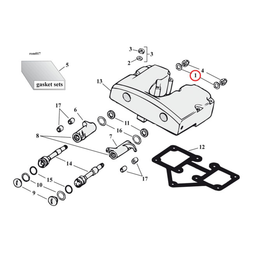 ALUSLEVY / KEINUVIVUN AKSELIN MUTTERI - WASHER, ROCKER ARM SHAFT. LEFT/OUTSIDE 901010