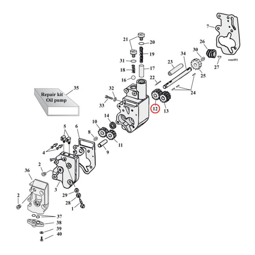 JIMS, RETURN GEAR, DRIVEN. OIL PUMP 901311
