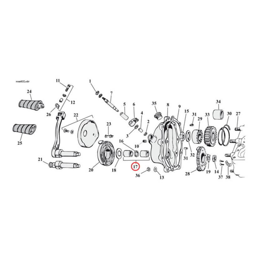 JIMS KICKSTART SHAFT BUSHING KIT JIMS +.005 901367