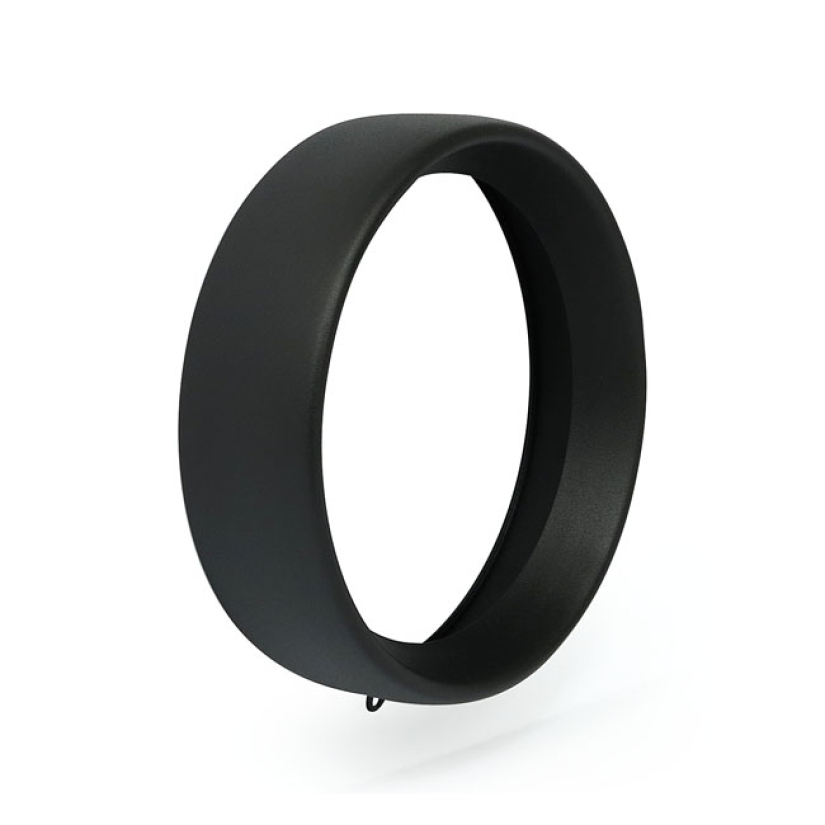 RECESSED TRIM RING. 7" HEADLAMP. BLACK WRINKLE OPTICALLY ELONGATES THE 901384