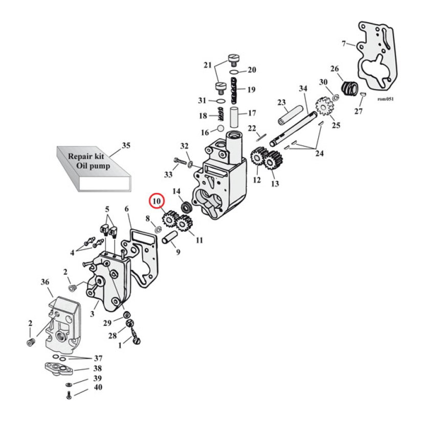 JIMS, FEED GEAR, DRIVEN. OIL PUMP 901434