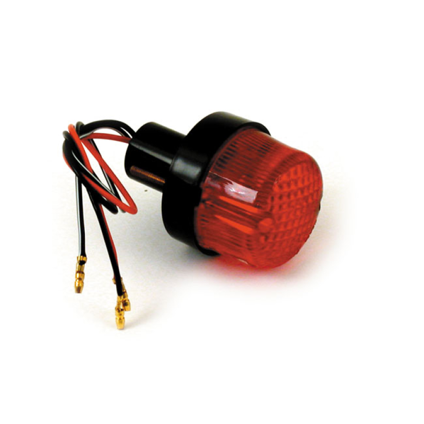RETRO TAILLIGHT. NO LICENSE PLATE LIGHT. BLACK ''- BLACK ABS HOUSING - 901812
