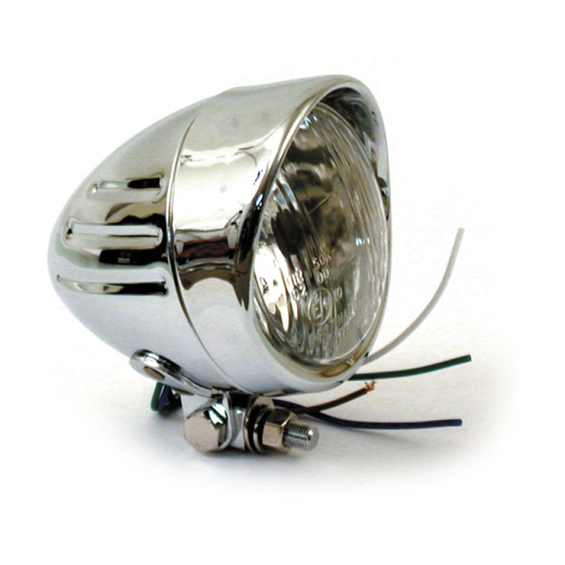 4" HEADLAMP, RIBBED  BULLET & VISOR 901882