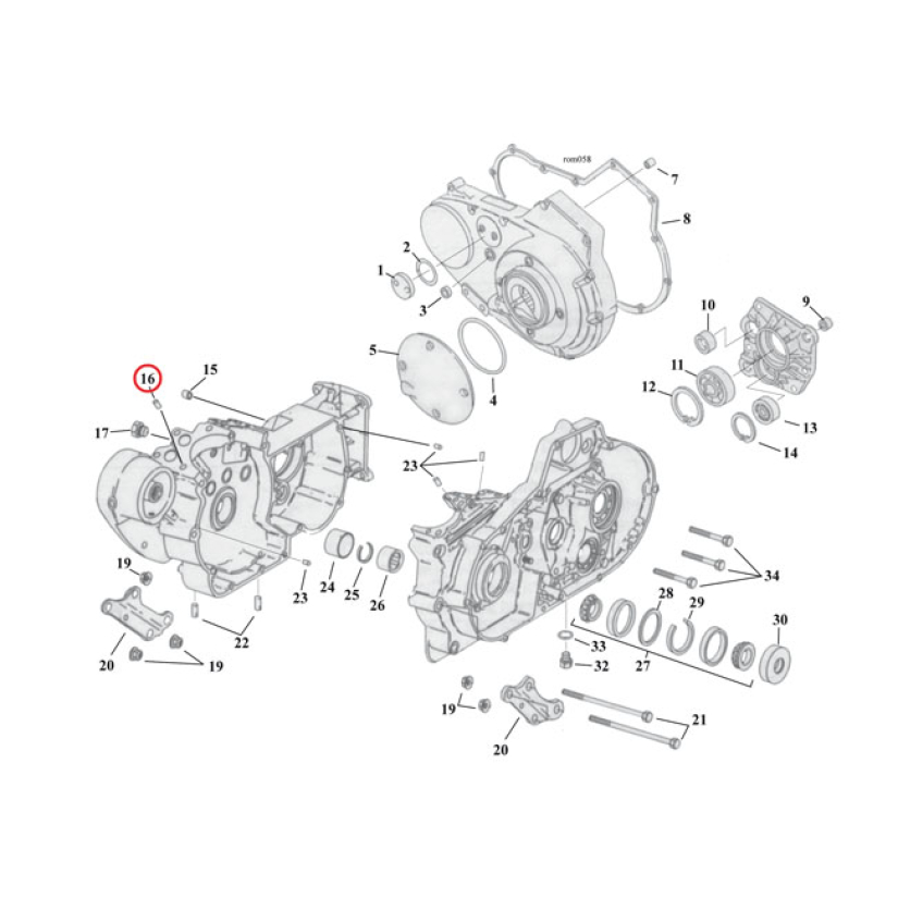 CRANKCASE ROLL PIN  93-03 XL SPORTSTER 902604
