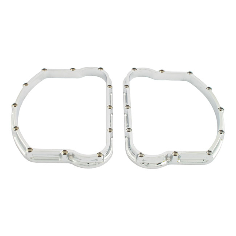 PAUGHCO, PANHEAD ''SCULPTED'' D-RINGS. CHROME CHROME. CNC MACHINED BIL 902916