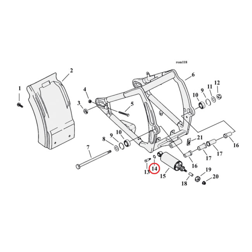 WASHERS, SHOCK ABSORBER BOLTS  84-17 SOFTAIL (NU) 904076