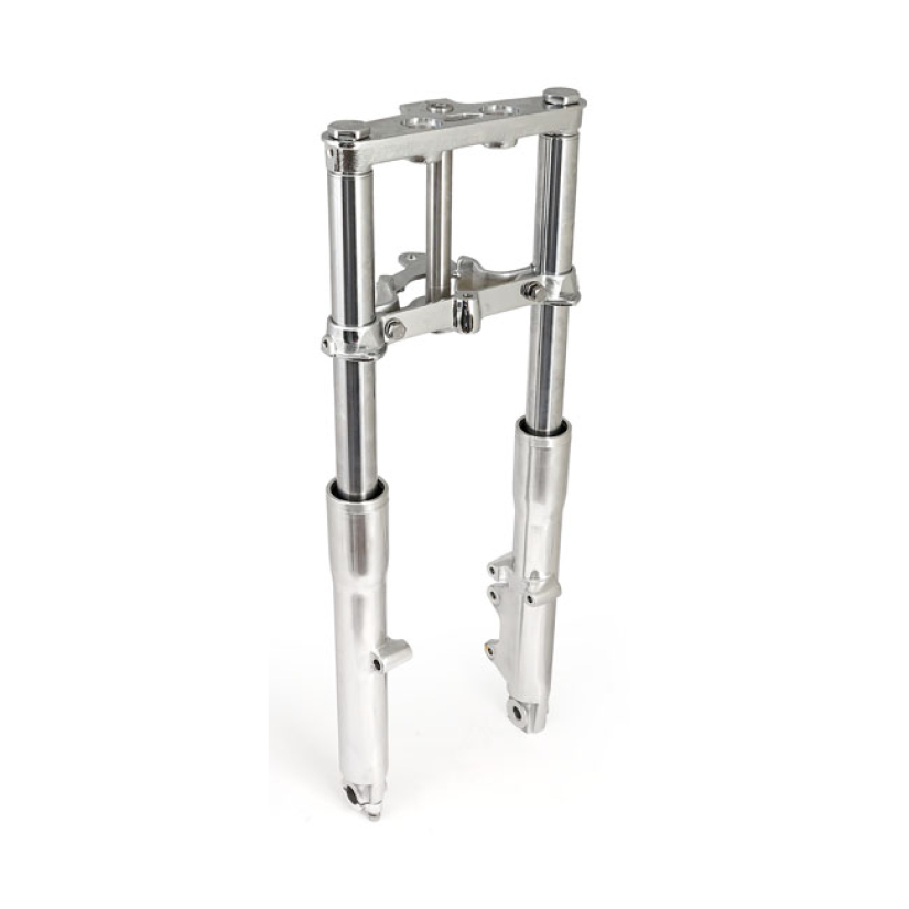 FLST 84-99 OEM STYLE FRONT END ASSEMBLY. POLISHED POLISHED ALUMINUM LO 904124