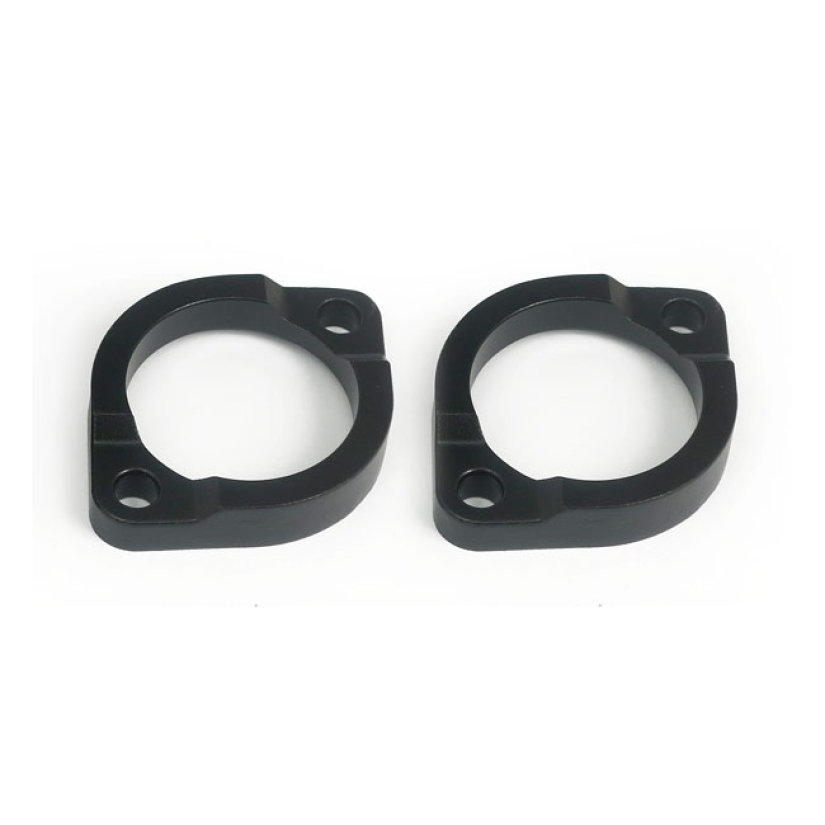 FLANGE, EXHAUST PIPE 04-17 THICK STYLE. BLACK BLACK ANODIZED ALUMINUM; 904338
