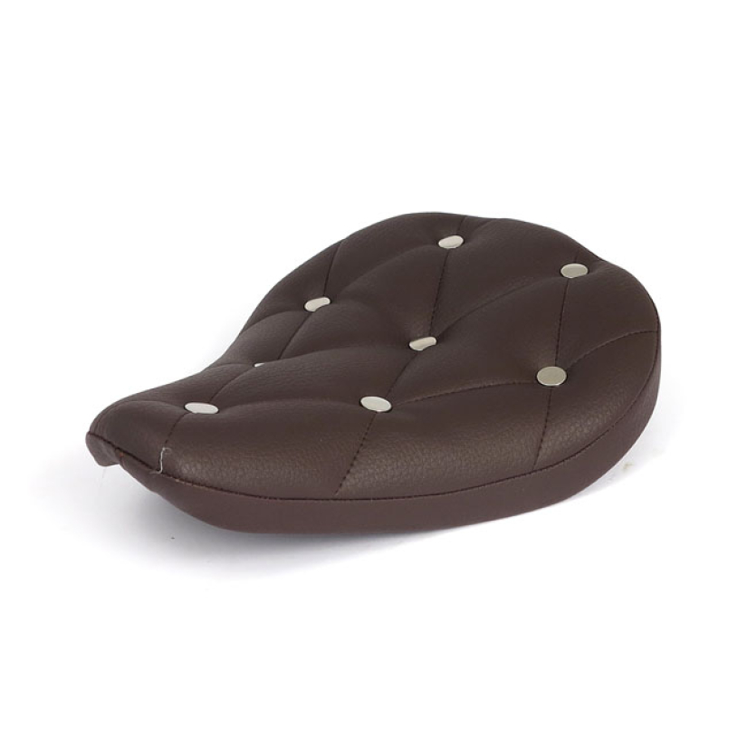 FITZZ, CUSTOM SOLO SEAT. BROWN/RIVETS. SMALL. 4CM THICK BROWN VINYL WI 904674