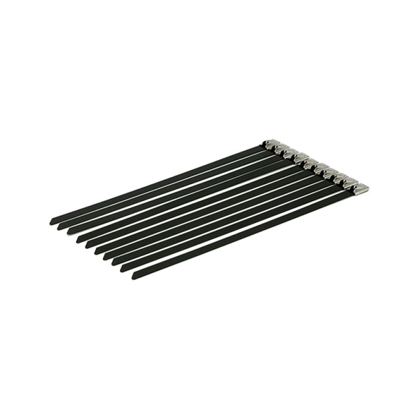 EXHAUST TIE WRAPS 8" LONG BLACK STAINLESS 904744
