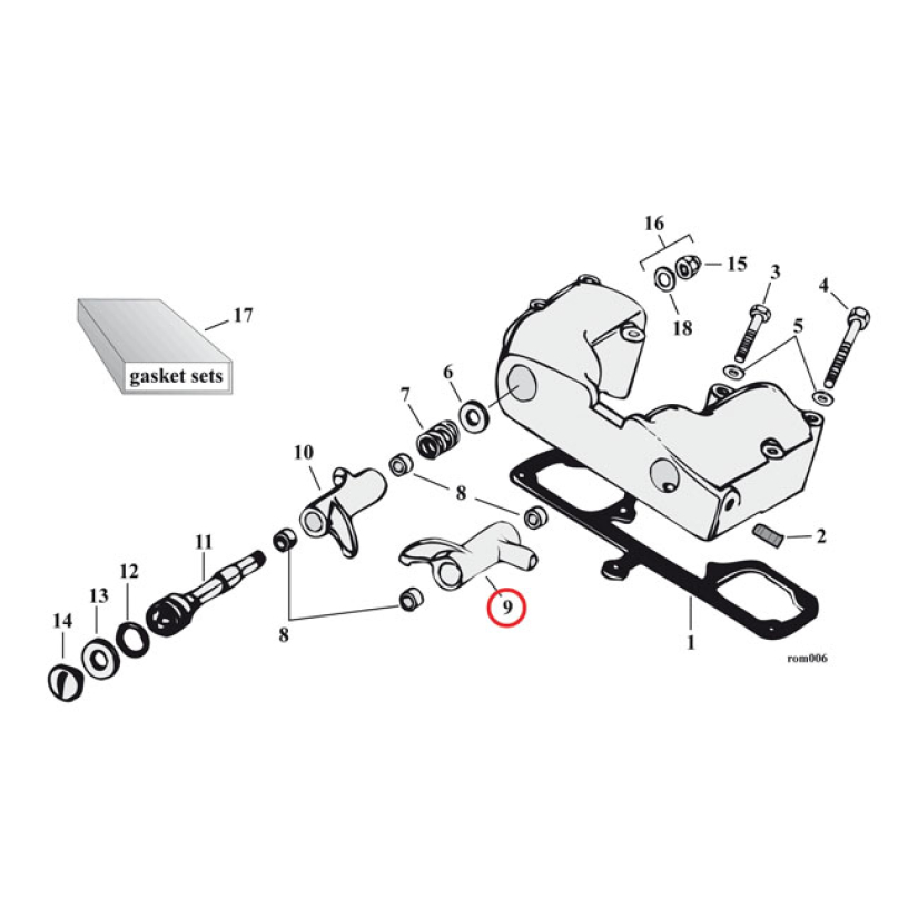 ROCKER ARM FRONT EXHAUST 904845