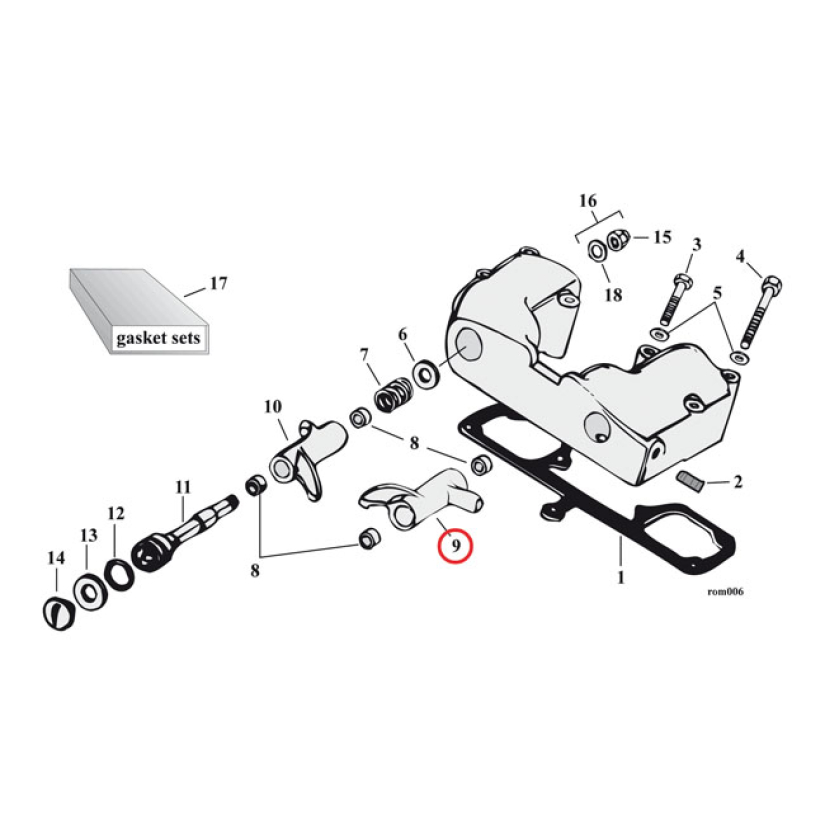 ROCKER ARM REAR INTAKE 904860