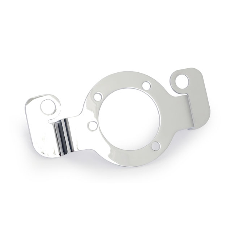 AIR CLEANER ADAPTER BRACKET. CHROME CHROME PLATED STEEL. USED TO MOUNT 905033