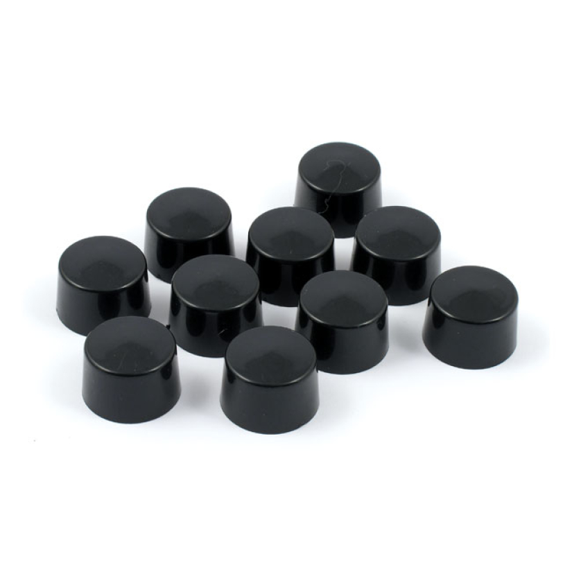SMOOTHTOPPS, PUSH-ON BOLT COVER SET. BLACK BRAKE CALIPER; REAR; WITH 1 905153