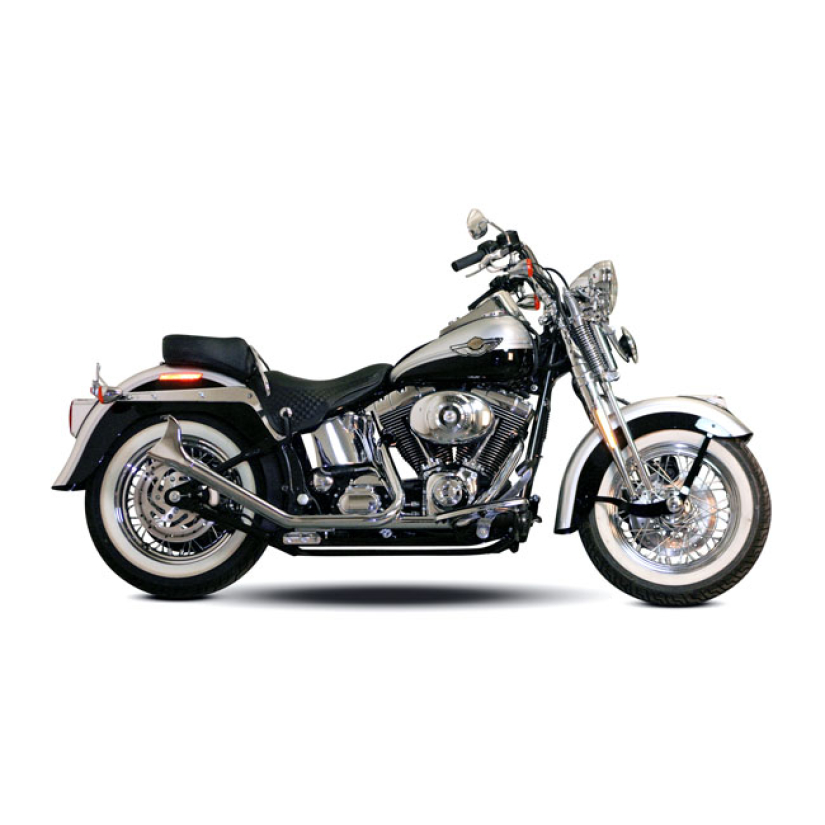 PAUGHCO, SIDE BY SIDE UPSWEPT FISTAILS EXHAUST. CHROME 905218