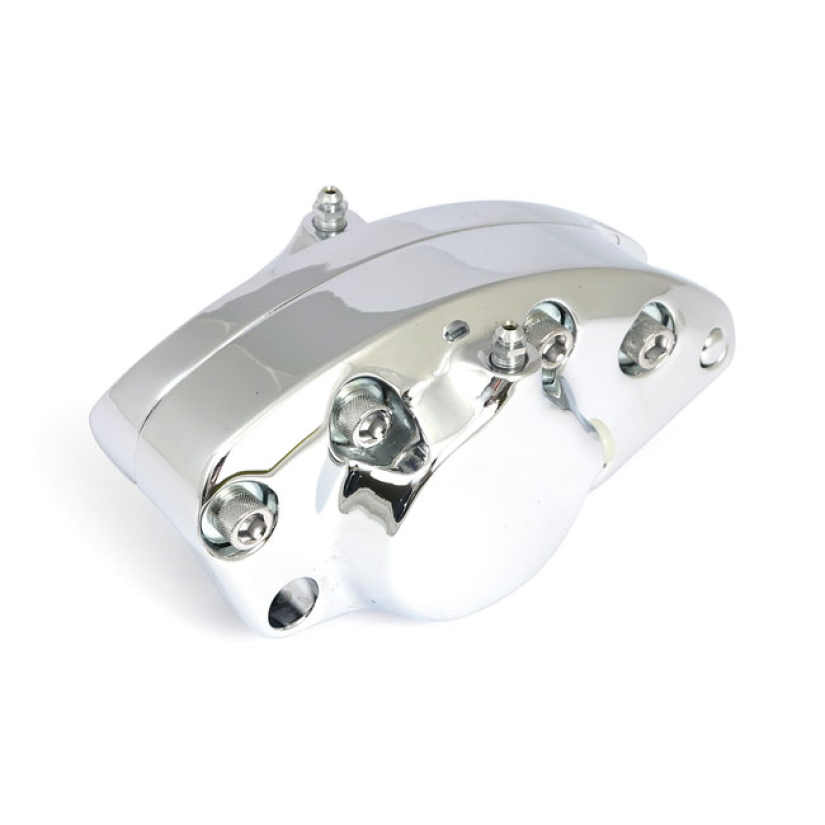 BANANA CALIPER ASSEMBLY, DUAL PISTON CHROME SMOOTH; DUAL PISTON FRONT: 905235