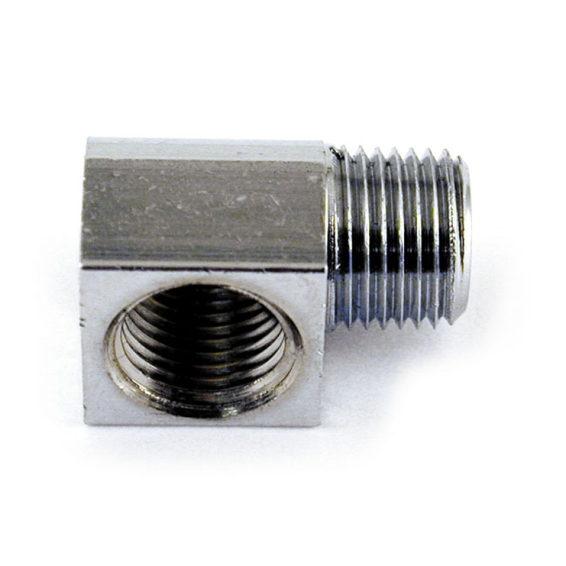 OIL FITTING ADAPTER, 90 DEGREE. CHROME NAARAS-KOIRAS 905375