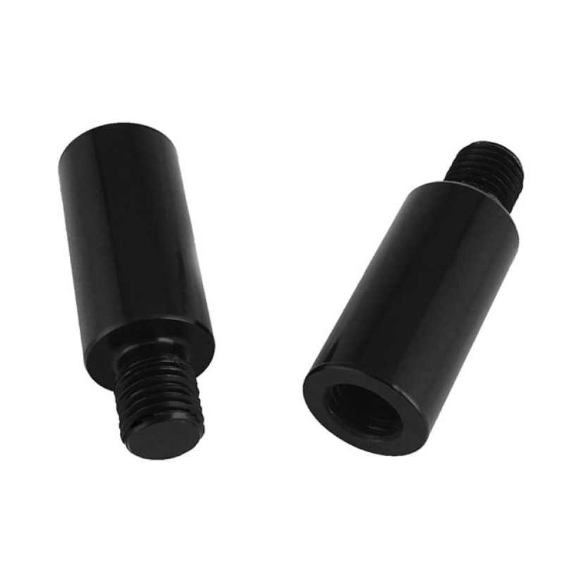 MOTONE, MIRROR EXTENDER ADAPTER SET 10MM. BLACK BLACK ANODIZED. USED T 906022