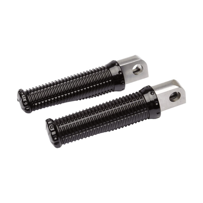 VITY''S DESIGN MISANO RIDER FOOT PEGS, BLACK GLOSS BLACK ANODIZED ALUM 906244