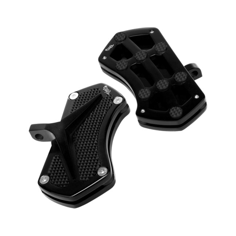 VITY''S DESIGN, DIAMOND PASSENGER FLOORBOARDS. BLACK GLOSS BLACK ANODI 906253
