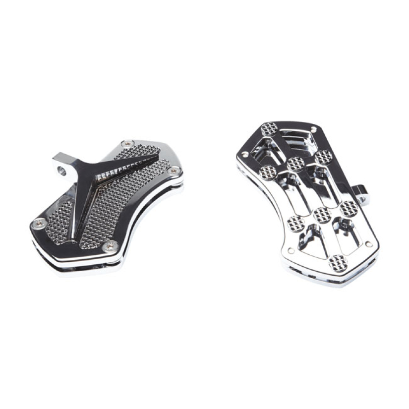 VITY''S DESIGN, DIAMOND PASSENGER FLOORBOARDS. CHROME CHROME PLATED. S 906254